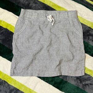 Athleta Gray Striped Mini Skirt